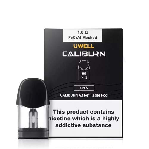 Uwell-Caliburn-A3-Replacement-Pods-1.0Ω-–-pack-of-4